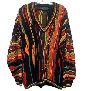 Tundra Multicolor V-Neck Sweater Size L